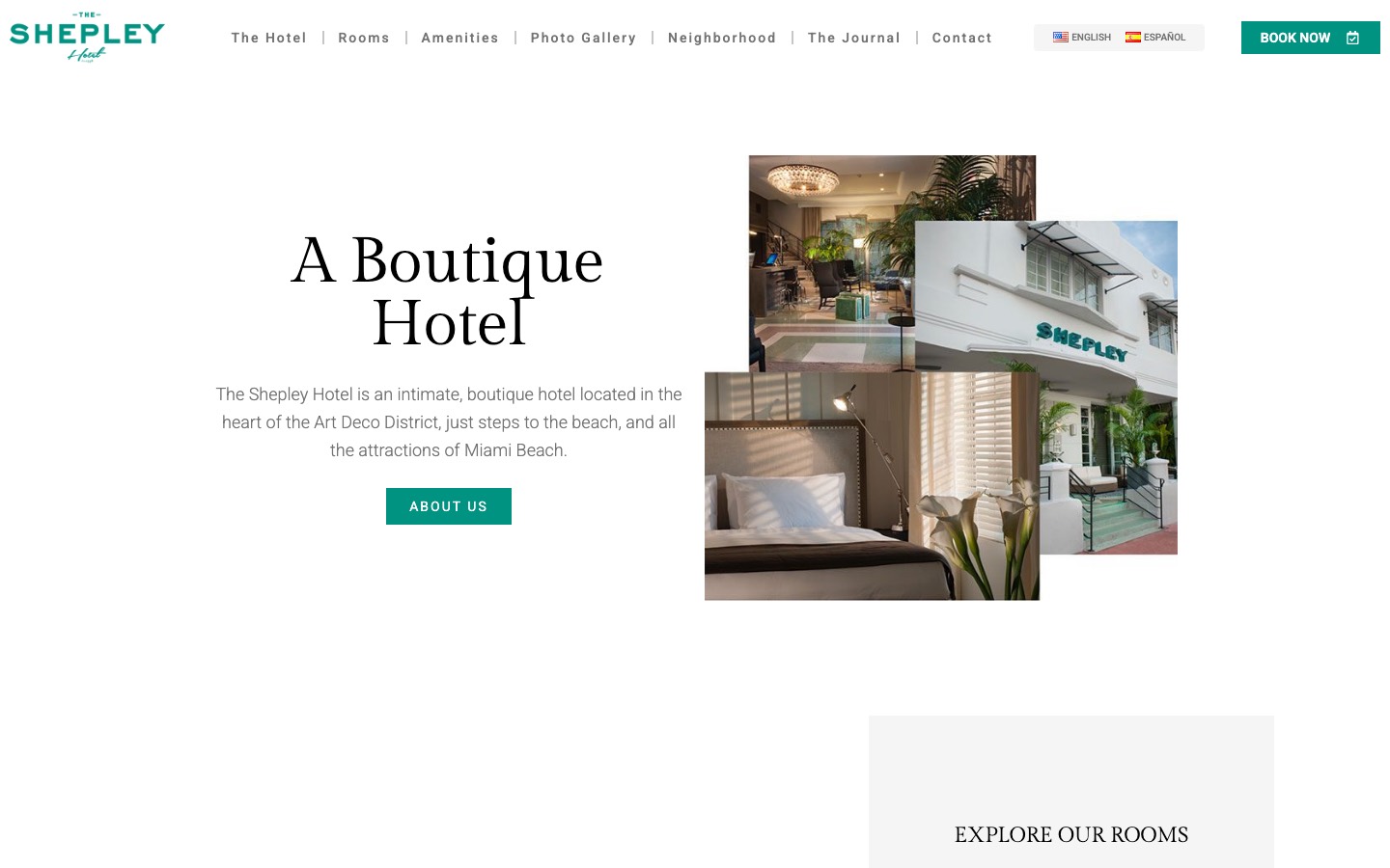 Portada de la web de The Shepley Hotel